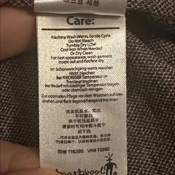 SmartWool Merino Wool Chevron Pattern Long Sleeve Top Base Layer Sweater Large - Picture 11 of 11